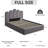 Modern Palm-Shaped Upholstered Bed with Lift Up Storage, Full, Gray Velvet-1590389987-1604685464
