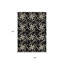 Tapis extérieur lavable à motif géométrique noir ivoire et brun 5 pi x 8 pi