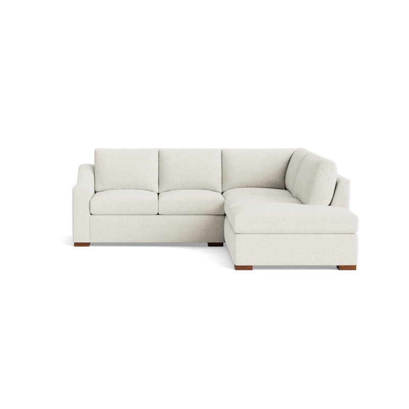 Lucca Sectional, Plush Woven - Tan, Right Hand Facing