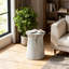 Tables de bout d'extérieur en ciment pour patio, table d'appoint de jardin en faux terrazzo, petite table d'appoint ronde moderne pour l'extérieur, tabouret de jardin en souche d'arbre pour l'intérieur et l'extérieur