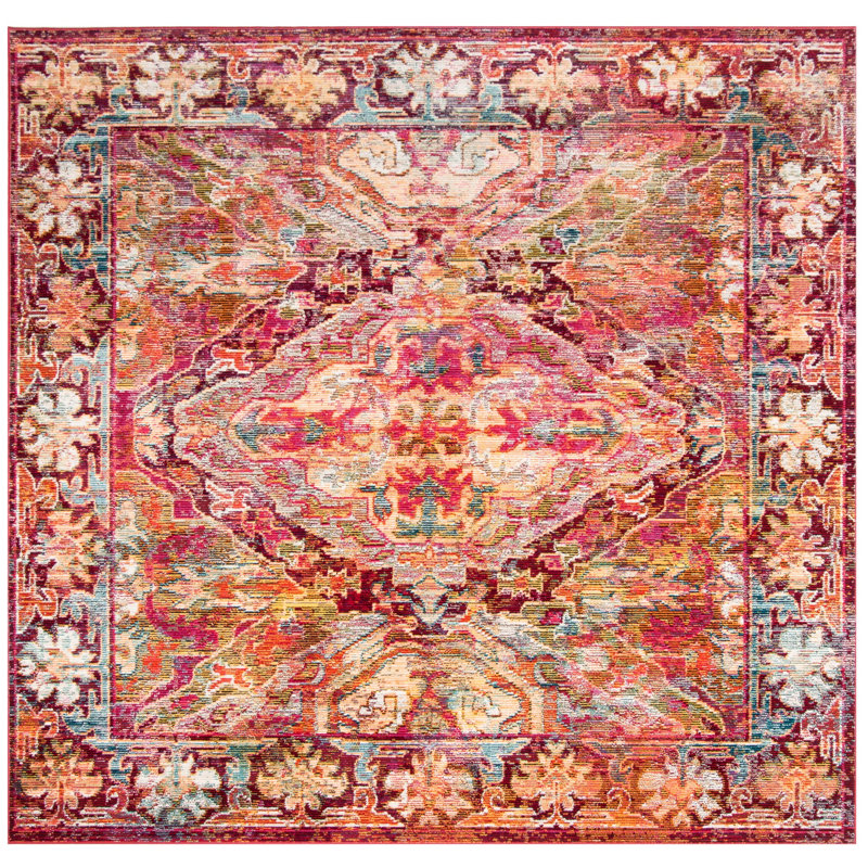 Lavine Crystal Performance Oriental Rug, Square 7'
