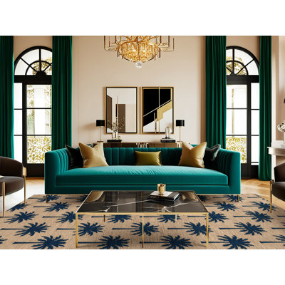  Tapis hawaïen lavable Palm Silhouettes