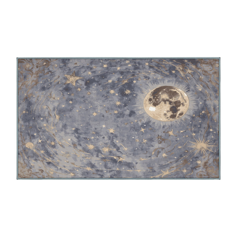 Tapis bleu lavable à la machine, Tapis de couloir 2 pi x 5 pi