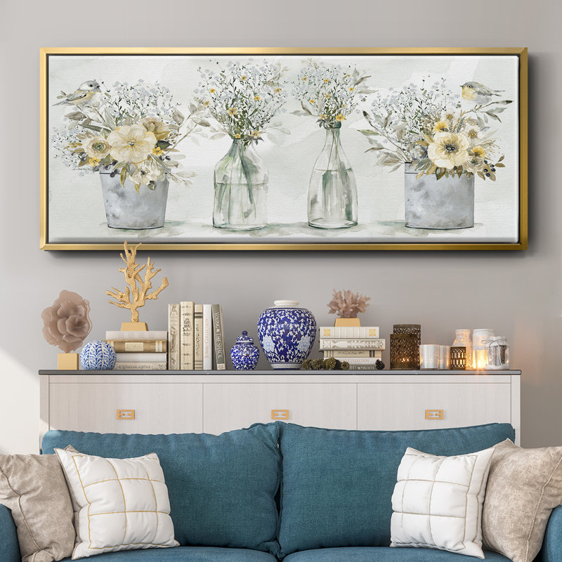 Farmhouse Bouquets - Toile encadrée, H 20 po x l 50 po