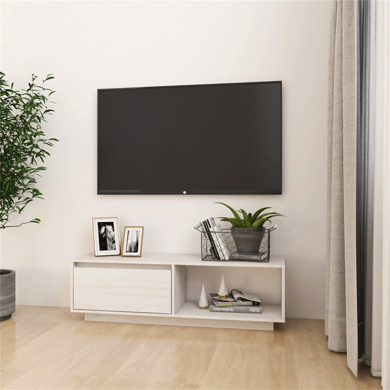 Gavon Unfinished TV Stand, White
