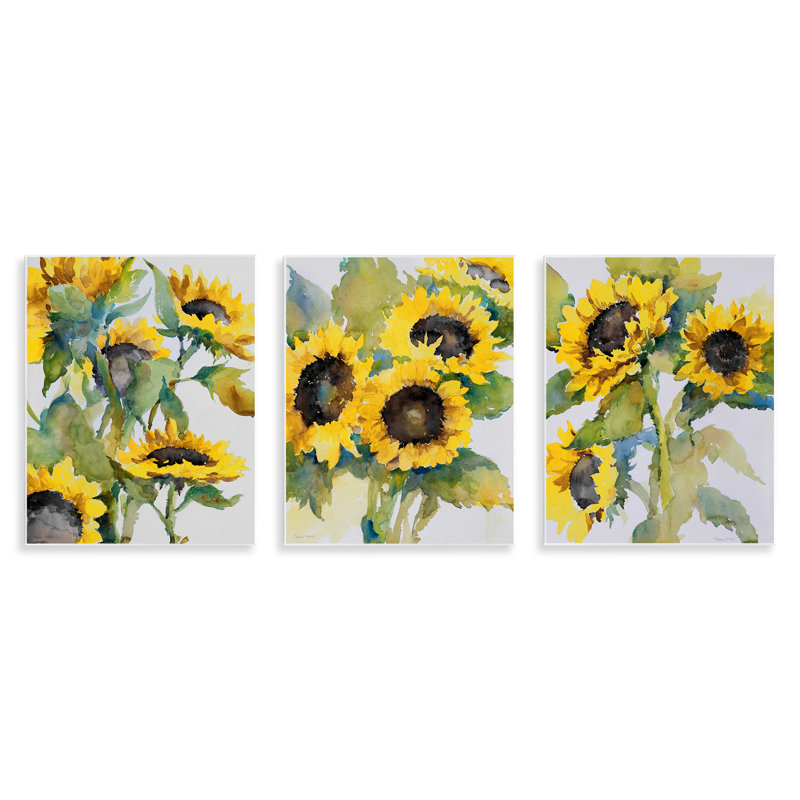  «Blooming Country Sunflowers», ensemble d'art sur plaque par Theresa Troise Heidel