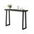 Claude Rectangular Console Table with Shelf – Sleek and Modern Entryway, Hallway, or Sofa Table with Trapezoidal Legs-1619113772