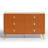 6 Drawer 47.2"w Leather  Double Dresser