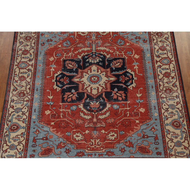 Tapis turc géométrique rouge 8 x 10