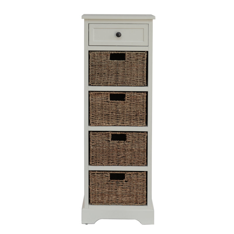 Commode décorative Afshin, Blanc antique