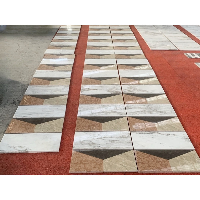 4 tuiles de marbre améliorées 12X24 - Transformez votre espace en pierre naturelle blanc or rouge gris pour l'intérieur