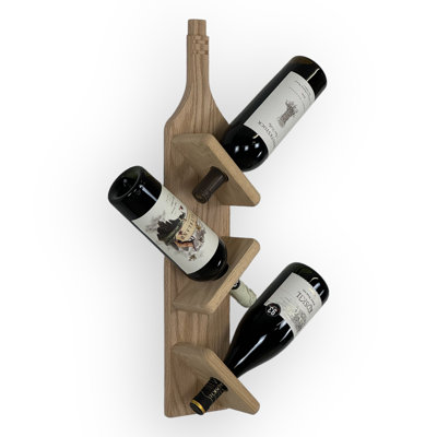 Fai 3 Bottle Solid Wood Wine Bottle Rack
