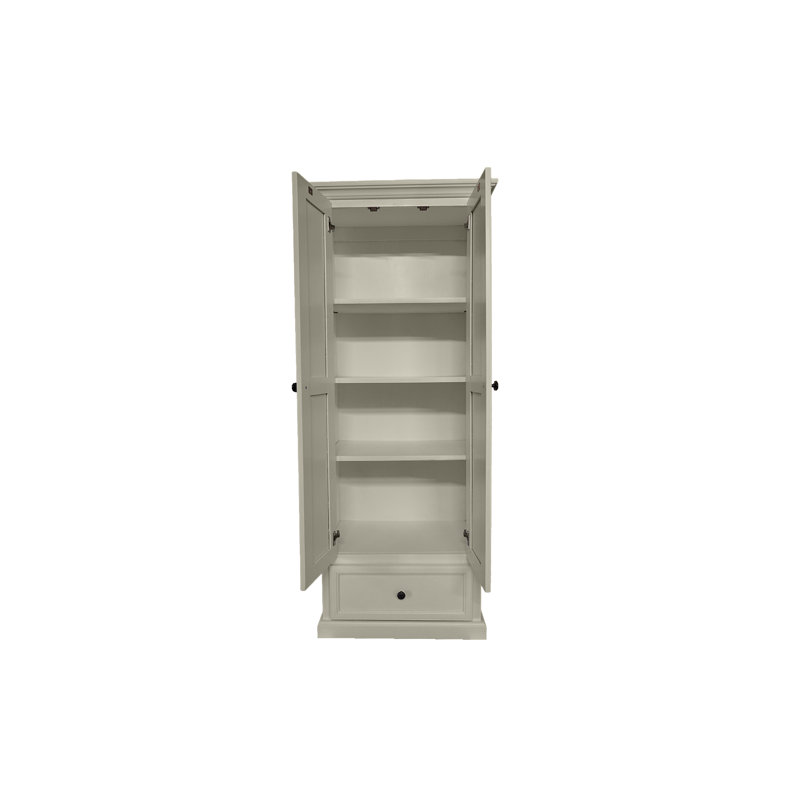 Garde-manger traditionnel avec tiroir simple, Blanc doux