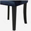Chaise avec accoudoirs et dossier en relief bleu marine foncé et noir