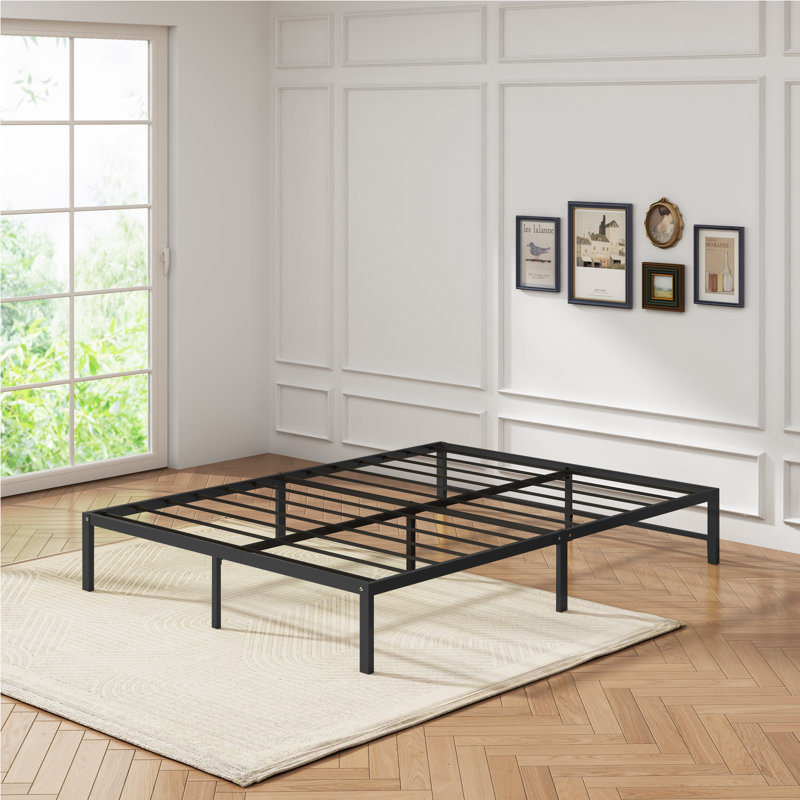 Metal Platform Bed Frame, Full, Black