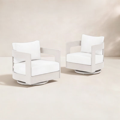 Frances Sunbrella® Swivel Patio Lounge Chair