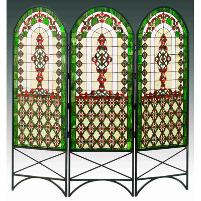 Meyda Tiffany & Stained Glass 60'' W x 58'' H 3 - Panel Folding Room Divider