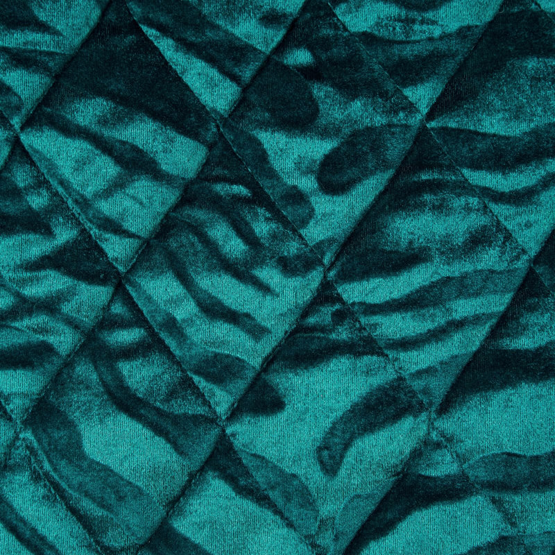 Alasdhair Polyester Solid Colour Bedspread, W220 x L240cm, Turquoise