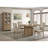 Dreydon Distressed Light Brown Round Dining Table