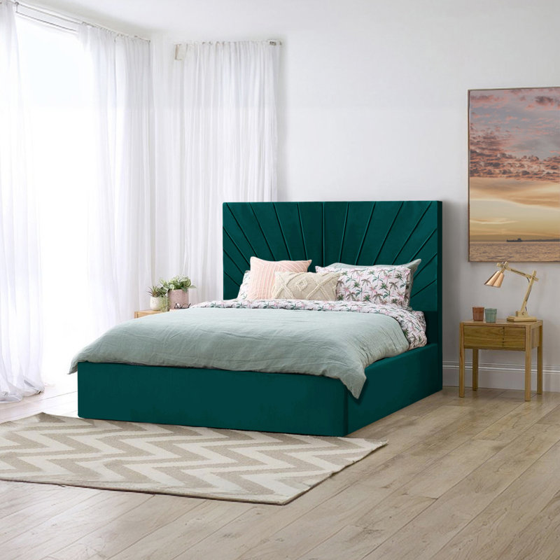 Addilee Upholstered Bed, Double (4'6), Mallard