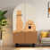 Arched Armoire Cabinet With Shelves& Art Doors