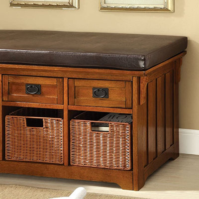 Banc de rangement en bois quez Hernandez