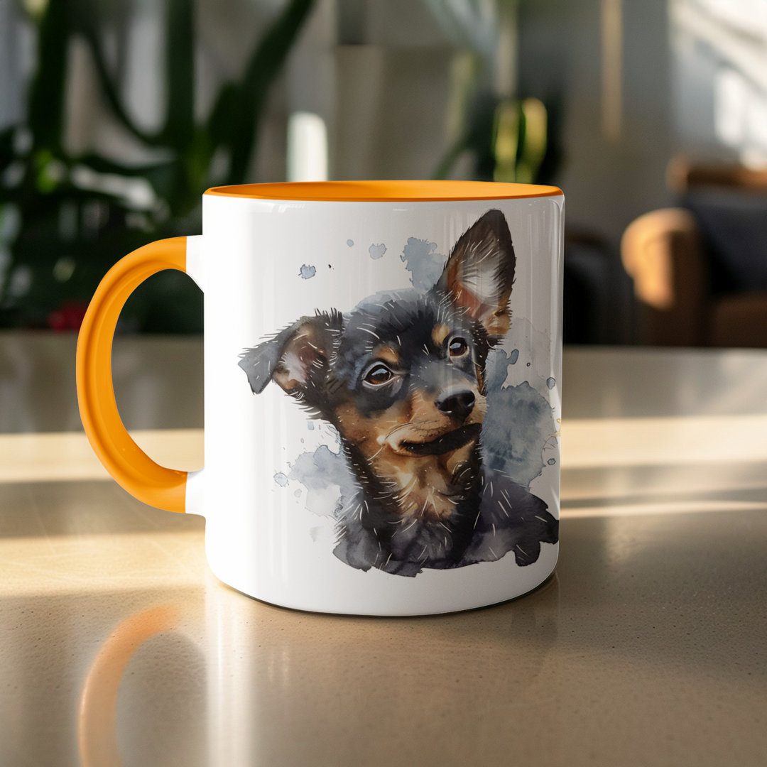 Watercolor Border Collie Design 11oz Coffee Mug