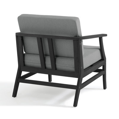 Clinkscales Solid Wood Teak Outdoor Lounge Chair With Cushion And Arms
