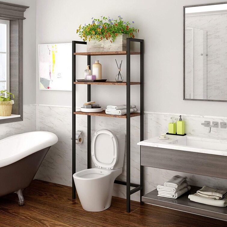 Toilet Storage Cabinet with Open Shelf, over Toilet Bathroom