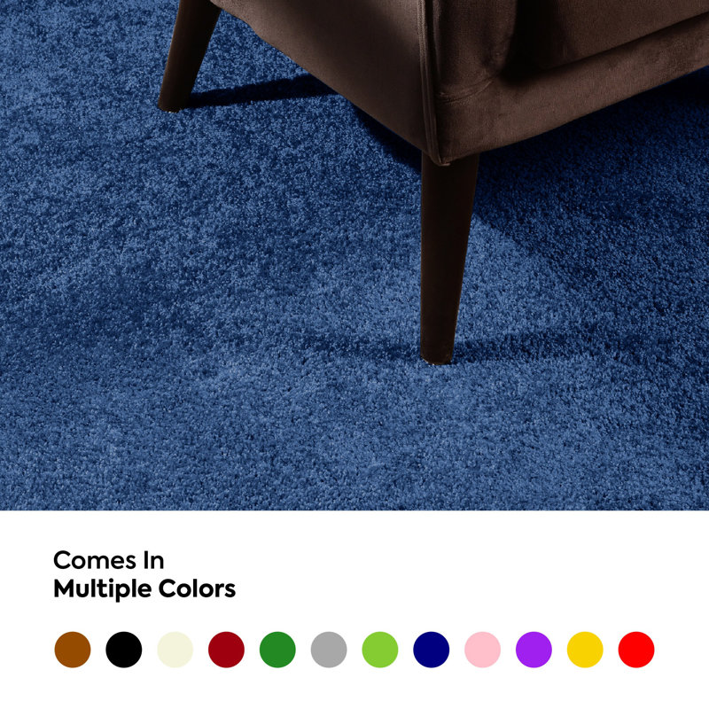Tapis rond bleu foncé Melgoza, Rond 7 pi