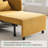 87''W 3-In-1 Convertible Sleeper Chair Bed, 3-Section Extra Length Adjustable Backrest  With 2 Cushions & Storage Bag-1712303256