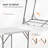 34In. Plastic Rectangular Folding Table-1194236459