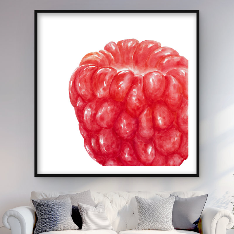 Framboise - Impression de cuisine encadrée avec passe-partout | Décoration intérieure