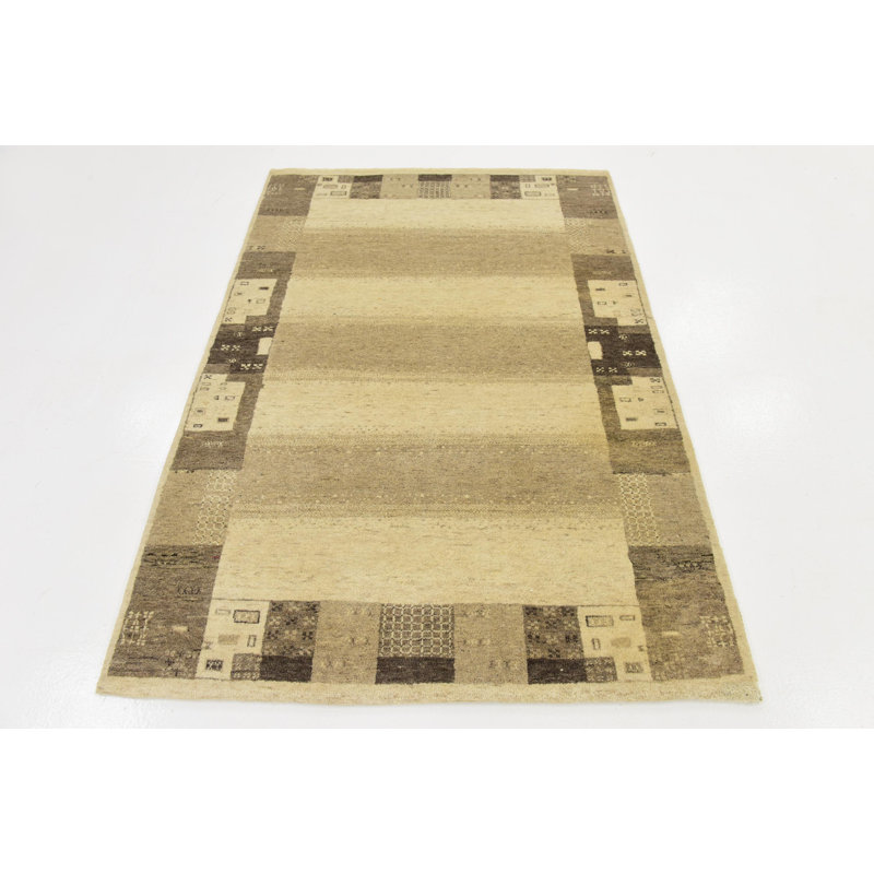 Didcot One-of-a-Kind 4' X 5'8" New Age Wool Area Rug in Cream