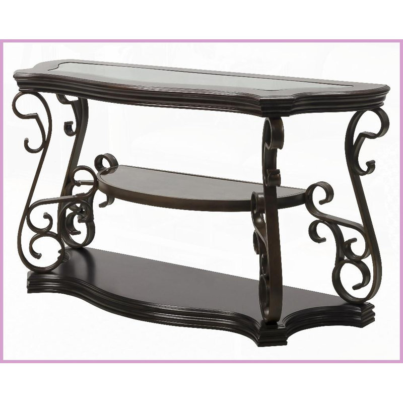 Table basse avec plateau en verre Traditional