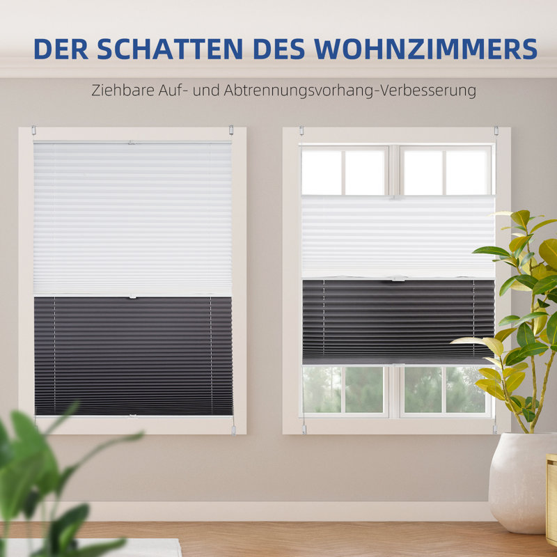 Blackout Pleated Blind, 75cm W x 200cm L