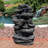 Varner Rocky Falls Polystone Outdoor Water Fountain with Lights