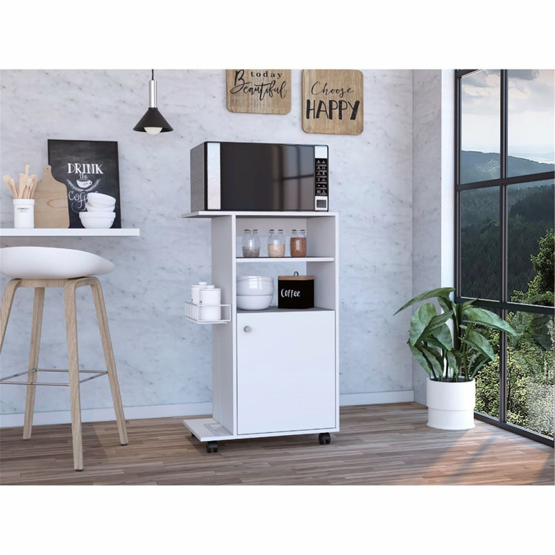 Versatile Kitchen Cart with Ample Storage and Smooth Mobility