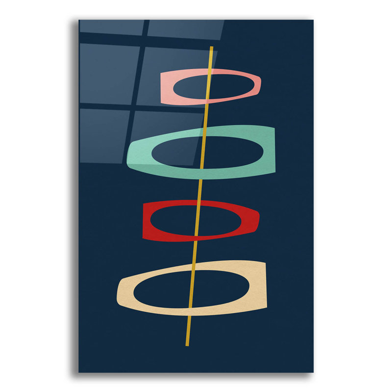 «Mid Century Modern» sur plastique / acrylique par Gary Williams, H 16 po x l 12 po x P 0,13 po