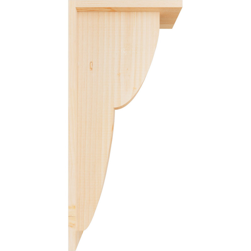 Corbeau Crestline avec contre-plaque, H 22 po x l 5,5 po x P 10 po, Sapin de Douglas, Lisse