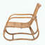 Chaise d'appoint en rotin naturel, style bohémien et fabriquée à la main