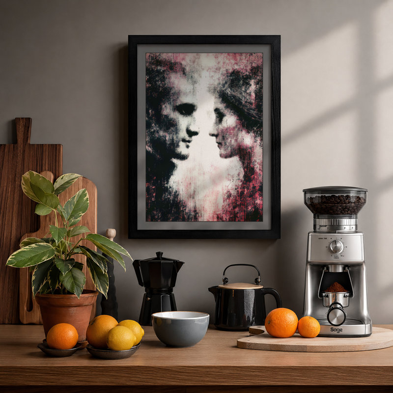 Intimate Distance Modern 1 Piece Single Picture Frame Wall Art, A1 - 84.1 x 59.4 cm, Black