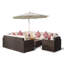 Yancey 5 Seater Rattan Corner Sofa Set