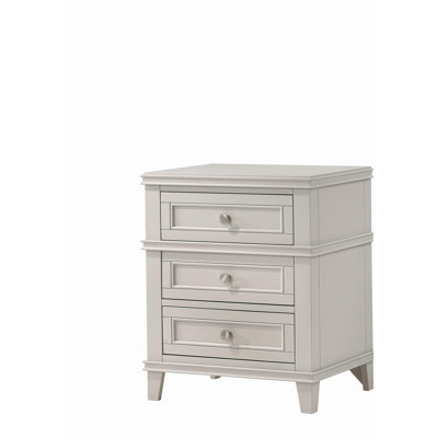 Table de chevet 3 tiroirs avec USB