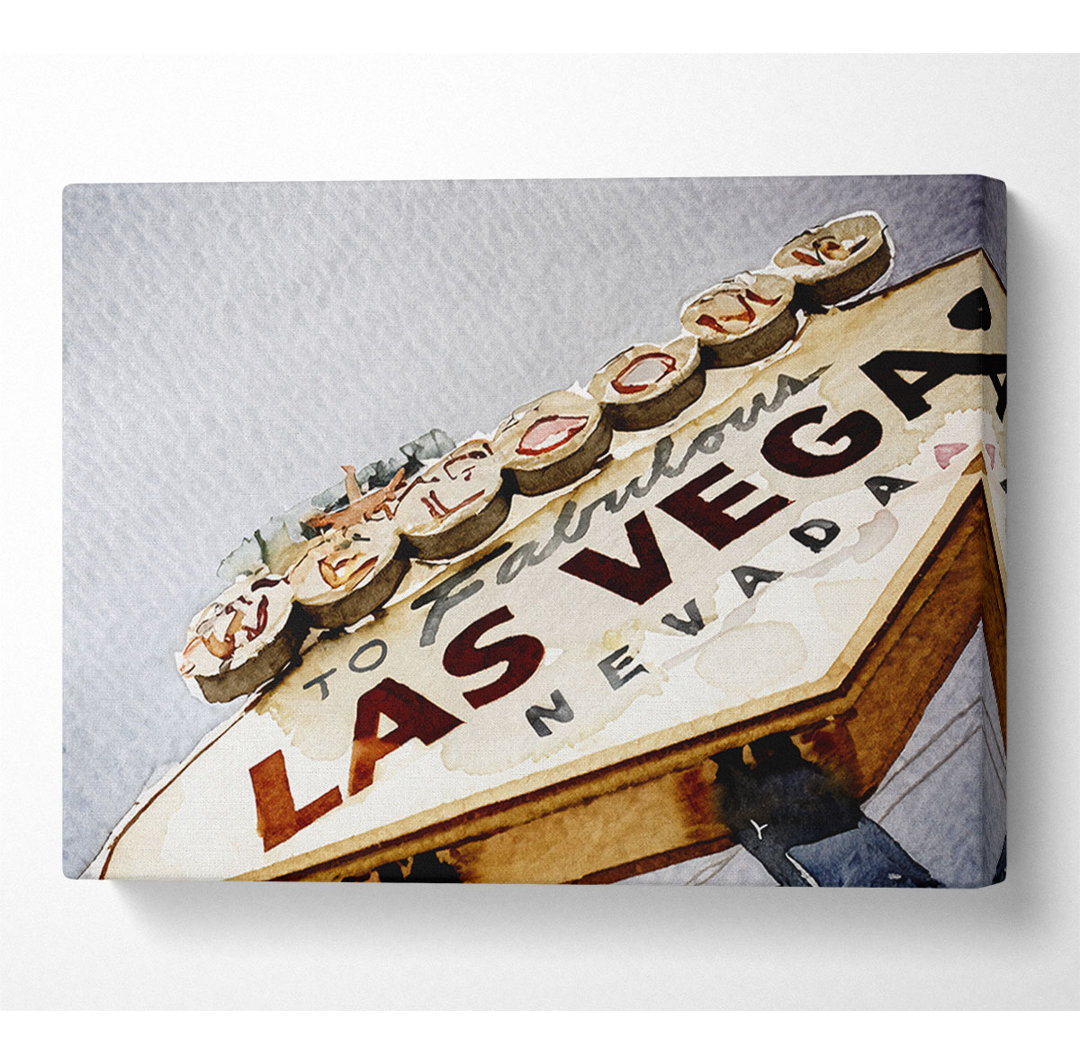 Las Vegas Schild - Kunstdrucke auf Leinwand - Wrapped Canvas