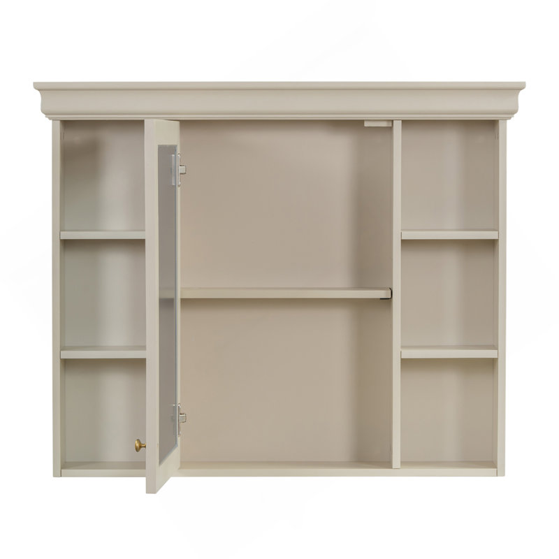 Meuble-lavabo de 36 po avec armoire à pharmacie, armoire à miroir moderne avec tablette réglable, armoire de rangement pour salle de bain à 4 tiroirs, armoire de rangement à cadre en bois