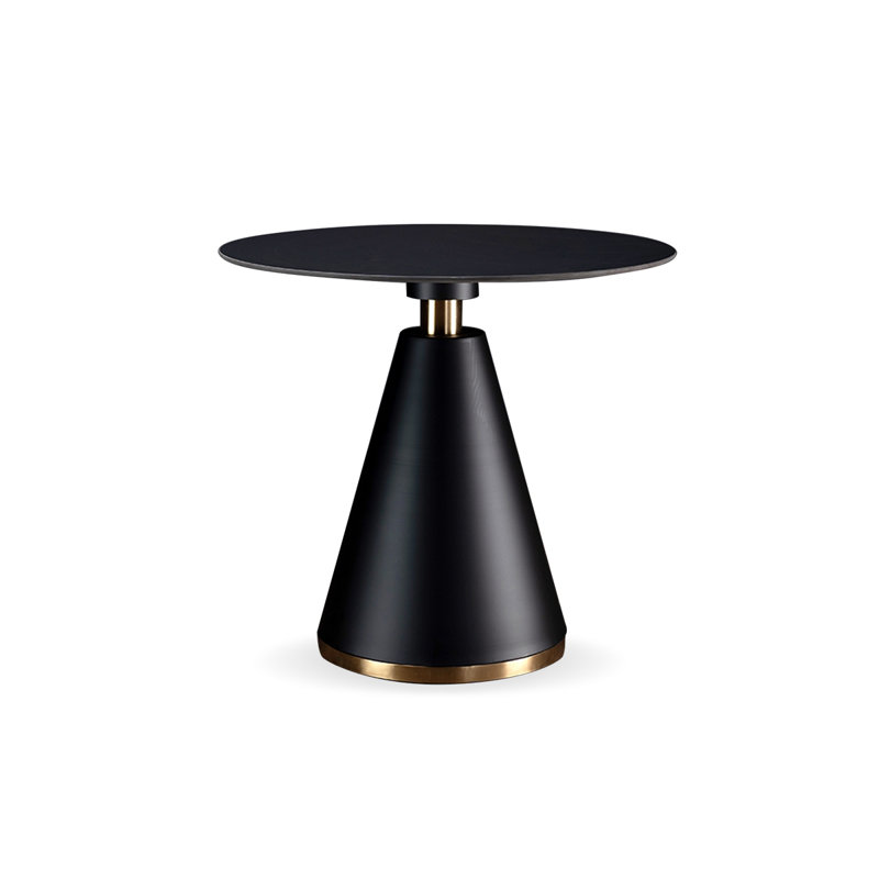Black Round Sintered Stone Dining table, Black
