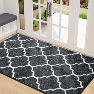 Ottomanson Indoor/Outdoor Utility Ribbed Easy-Clean Non-Slip Large Doormat, 36 inchx60 inch, Gray, Size: 36 inch x 60 inch