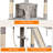 GOOPAWS 3-Tier 59-in Faux Fur Cat Tree & Condo with Hammock, Sage Green