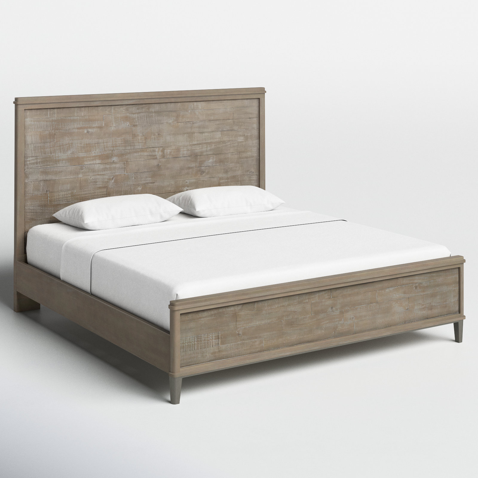 Mauve Solid Wood Bed, King